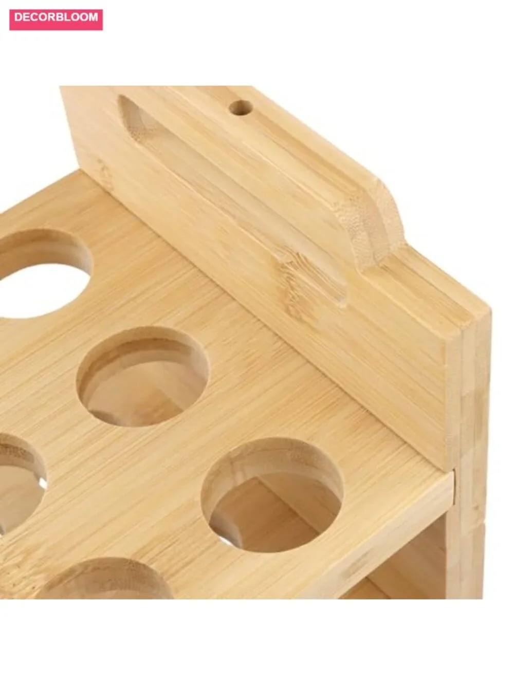 2 Pack Stackable Bamboo Egg Holder for 36 Eggs Farmhouse Kitchen Countertop